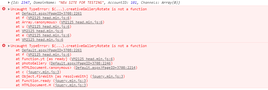 Error Screenshot